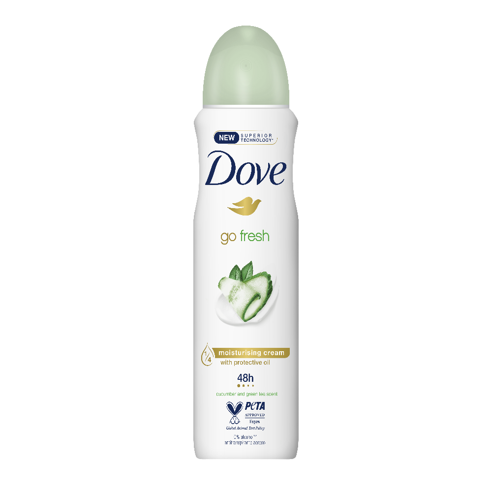 DOVE DEO AER AP CMBR&GRN TEA EW 12X150ML